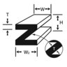 6061 T6 Aluminum Extruded Z Beam 2.6875 X 2.6875 X 3.0000 X 0.25000 " 6061 T6 Aluminum Extruded Z Beam 2.6875 X 2.6875 X 3.0000 X 0.25000 "
